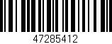 Código de barras (EAN, GTIN, SKU, ISBN): '47285412'