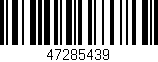 Código de barras (EAN, GTIN, SKU, ISBN): '47285439'