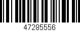 Código de barras (EAN, GTIN, SKU, ISBN): '47285556'