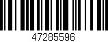 Código de barras (EAN, GTIN, SKU, ISBN): '47285596'