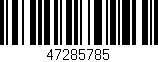 Código de barras (EAN, GTIN, SKU, ISBN): '47285785'
