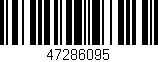 Código de barras (EAN, GTIN, SKU, ISBN): '47286095'