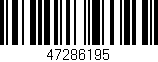 Código de barras (EAN, GTIN, SKU, ISBN): '47286195'