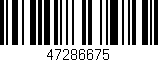 Código de barras (EAN, GTIN, SKU, ISBN): '47286675'