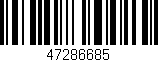Código de barras (EAN, GTIN, SKU, ISBN): '47286685'