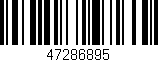 Código de barras (EAN, GTIN, SKU, ISBN): '47286895'
