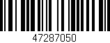 Código de barras (EAN, GTIN, SKU, ISBN): '47287050'