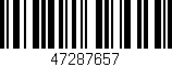 Código de barras (EAN, GTIN, SKU, ISBN): '47287657'
