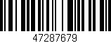 Código de barras (EAN, GTIN, SKU, ISBN): '47287679'
