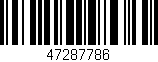 Código de barras (EAN, GTIN, SKU, ISBN): '47287786'