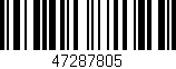 Código de barras (EAN, GTIN, SKU, ISBN): '47287805'