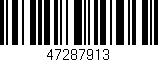 Código de barras (EAN, GTIN, SKU, ISBN): '47287913'