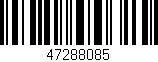 Código de barras (EAN, GTIN, SKU, ISBN): '47288085'