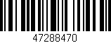 Código de barras (EAN, GTIN, SKU, ISBN): '47288470'