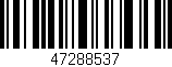 Código de barras (EAN, GTIN, SKU, ISBN): '47288537'