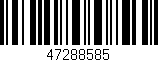 Código de barras (EAN, GTIN, SKU, ISBN): '47288585'
