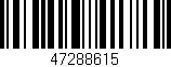 Código de barras (EAN, GTIN, SKU, ISBN): '47288615'