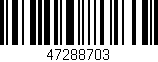 Código de barras (EAN, GTIN, SKU, ISBN): '47288703'