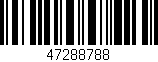 Código de barras (EAN, GTIN, SKU, ISBN): '47288788'