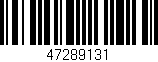 Código de barras (EAN, GTIN, SKU, ISBN): '47289131'