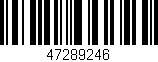 Código de barras (EAN, GTIN, SKU, ISBN): '47289246'
