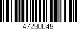 Código de barras (EAN, GTIN, SKU, ISBN): '47290049'