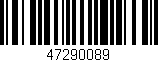 Código de barras (EAN, GTIN, SKU, ISBN): '47290089'