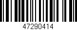 Código de barras (EAN, GTIN, SKU, ISBN): '47290414'
