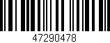 Código de barras (EAN, GTIN, SKU, ISBN): '47290478'