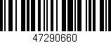 Código de barras (EAN, GTIN, SKU, ISBN): '47290660'