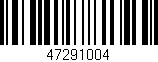 Código de barras (EAN, GTIN, SKU, ISBN): '47291004'