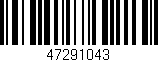 Código de barras (EAN, GTIN, SKU, ISBN): '47291043'