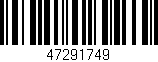 Código de barras (EAN, GTIN, SKU, ISBN): '47291749'