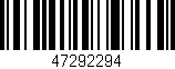 Código de barras (EAN, GTIN, SKU, ISBN): '47292294'