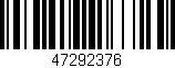 Código de barras (EAN, GTIN, SKU, ISBN): '47292376'