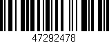 Código de barras (EAN, GTIN, SKU, ISBN): '47292478'