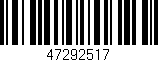 Código de barras (EAN, GTIN, SKU, ISBN): '47292517'