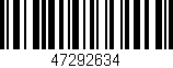 Código de barras (EAN, GTIN, SKU, ISBN): '47292634'