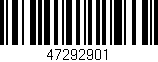 Código de barras (EAN, GTIN, SKU, ISBN): '47292901'
