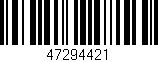 Código de barras (EAN, GTIN, SKU, ISBN): '47294421'