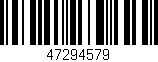 Código de barras (EAN, GTIN, SKU, ISBN): '47294579'