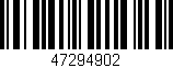 Código de barras (EAN, GTIN, SKU, ISBN): '47294902'