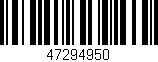 Código de barras (EAN, GTIN, SKU, ISBN): '47294950'