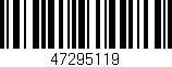 Código de barras (EAN, GTIN, SKU, ISBN): '47295119'