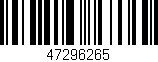 Código de barras (EAN, GTIN, SKU, ISBN): '47296265'