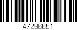 Código de barras (EAN, GTIN, SKU, ISBN): '47296651'