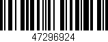 Código de barras (EAN, GTIN, SKU, ISBN): '47296924'