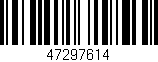 Código de barras (EAN, GTIN, SKU, ISBN): '47297614'