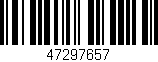 Código de barras (EAN, GTIN, SKU, ISBN): '47297657'