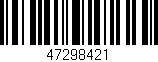 Código de barras (EAN, GTIN, SKU, ISBN): '47298421'